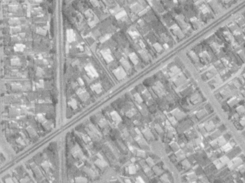 150 Blighs Road from the air, 1975-1979