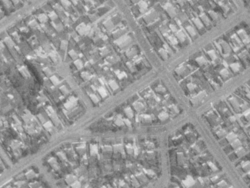 122 Mays Road from the air, 1975-1979
