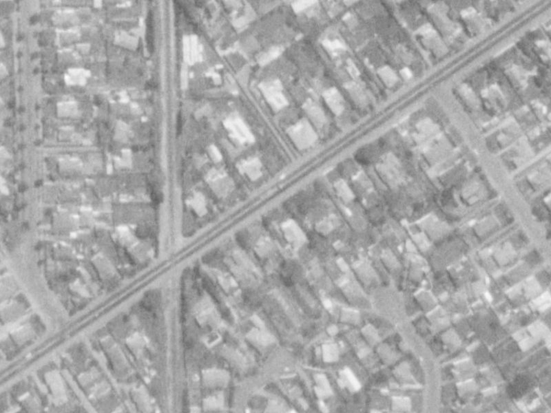 140 Blighs Road from the air, 1975-1979