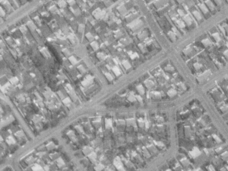 129 Mays Road from the air, 1975-1979