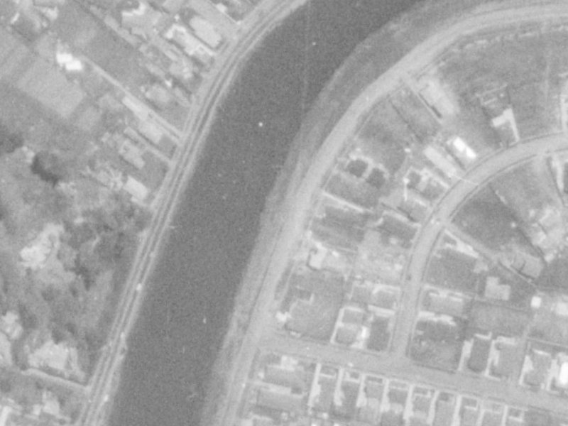 1120 Avonside Drive from the air, 1975-1979