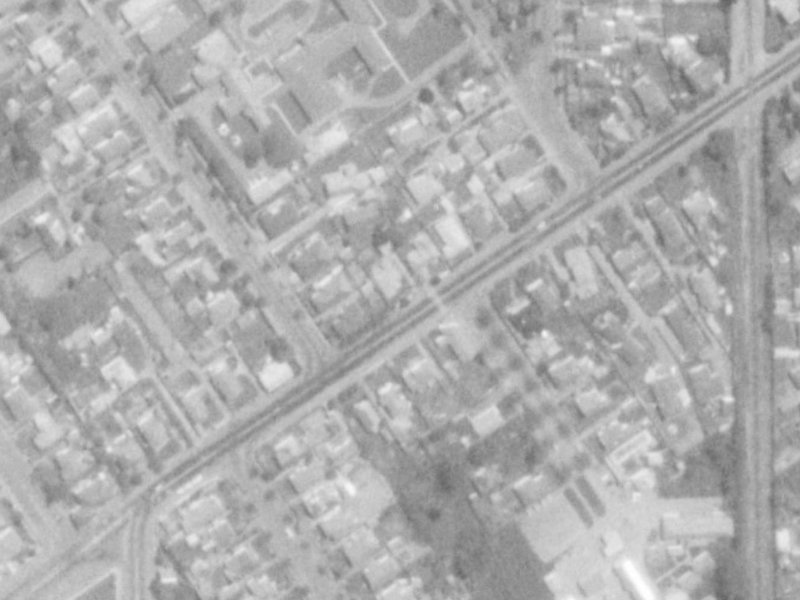 113 Blighs Road from the air, 1975-1979