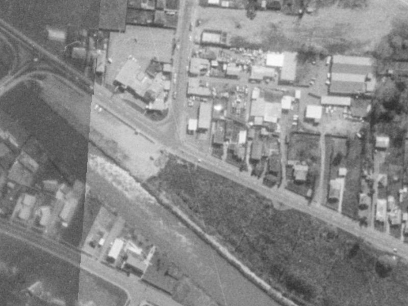 504 New Brighton Road from the air, 1975-1979