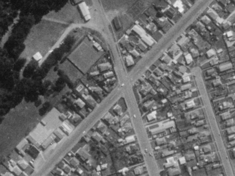 154 Shaw Avenue from the air, 1975-1979