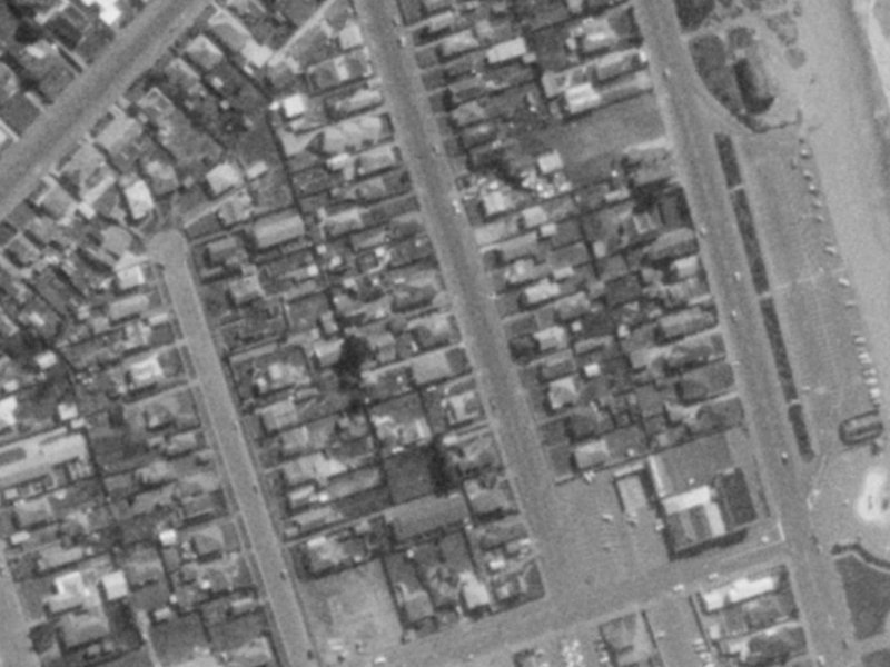 44 Keppel Street from the air, 1975-1979