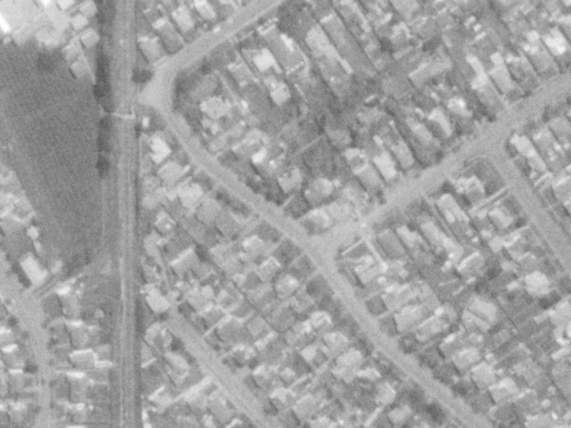 70 Hartley Avenue from the air, 1975-1979