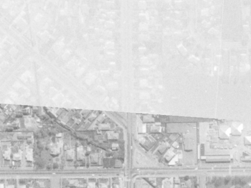 221-223 Hills Road from the air, 1975-1979