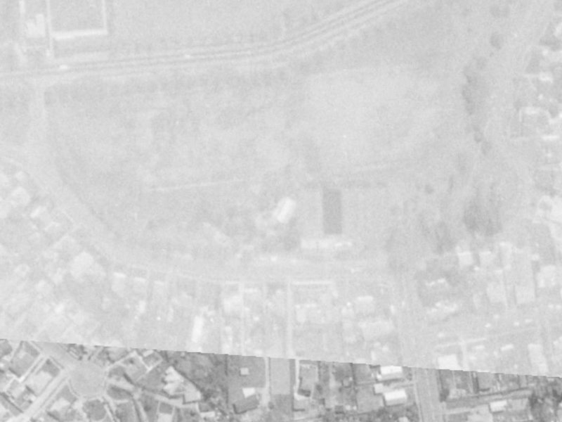55 Cresswell Avenue from the air, 1975-1979