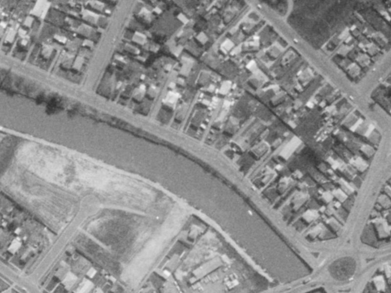 554 New Brighton Road from the air, 1975-1979