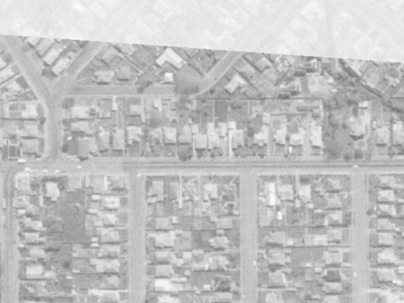 87 Warrington Street from the air, 1975-1979