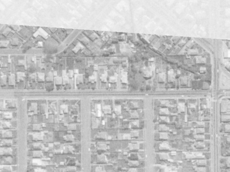 109A Warrington Street from the air, 1975-1979