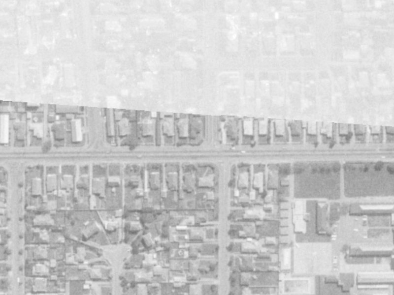 49-51 Shirley Road from the air, 1975-1979