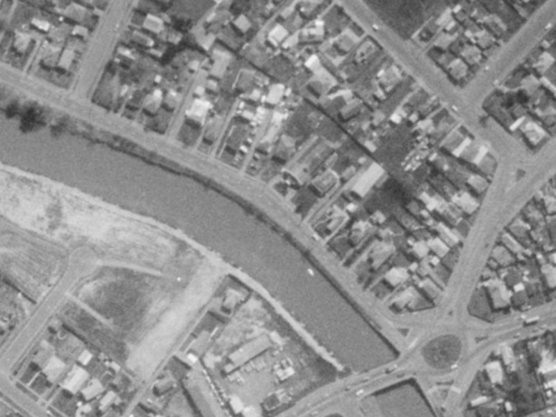 557 New Brighton Road from the air, 1975-1979