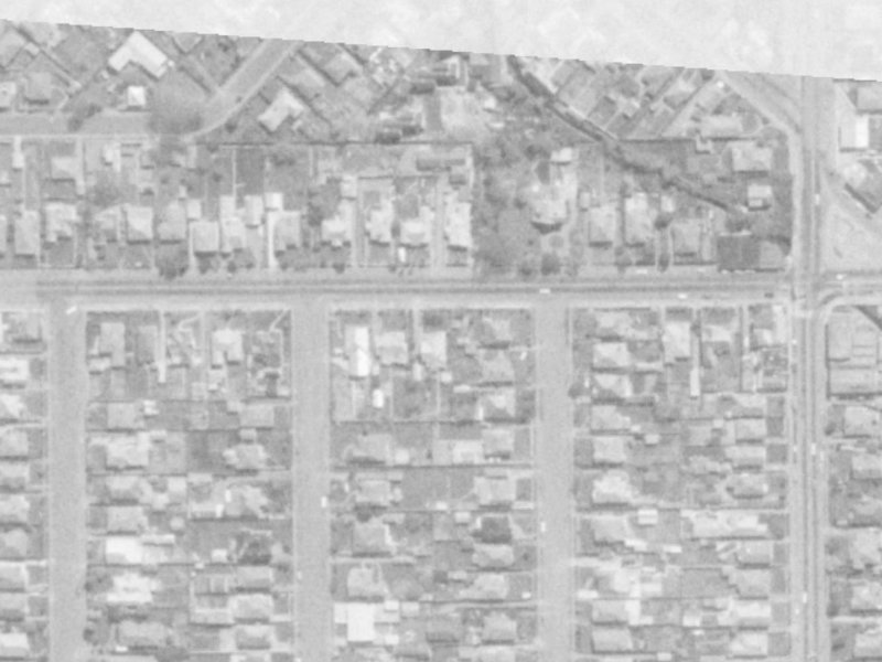 102 Warrington Street from the air, 1975-1979