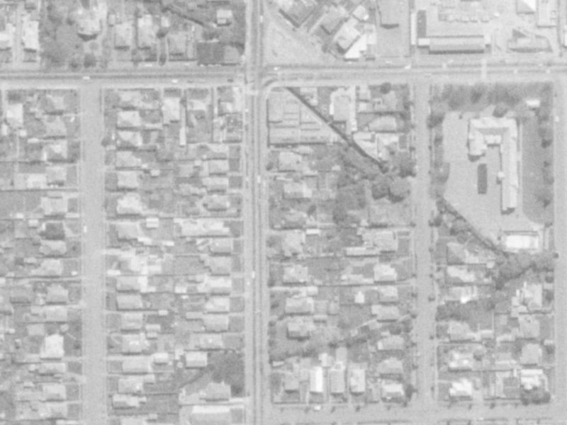 196 Hills Road from the air, 1975-1979