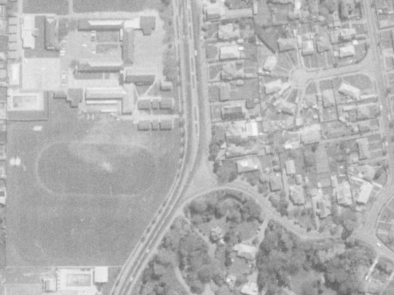 156A North Parade from the air, 1975-1979