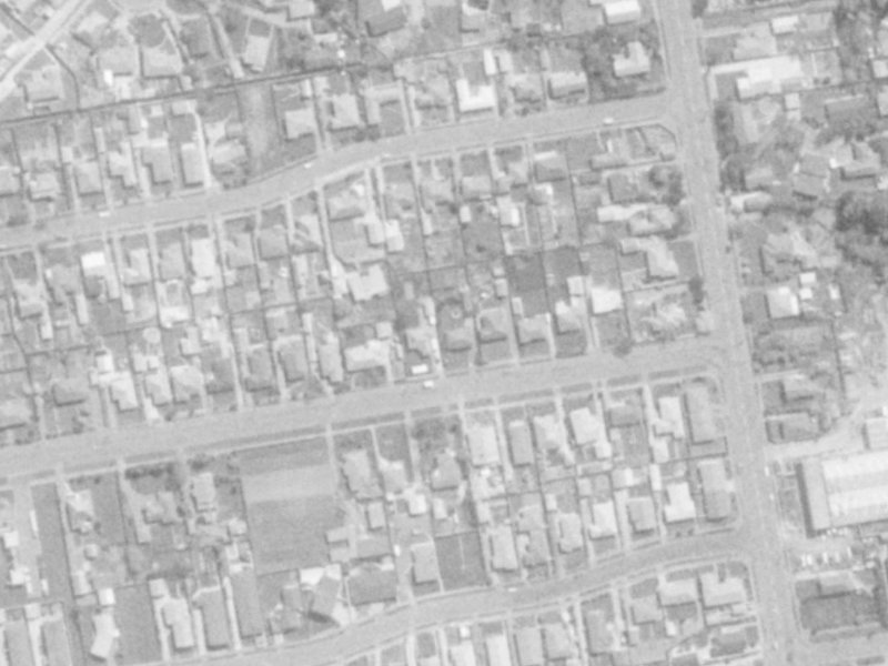 61 Coopers Road from the air, 1975-1979