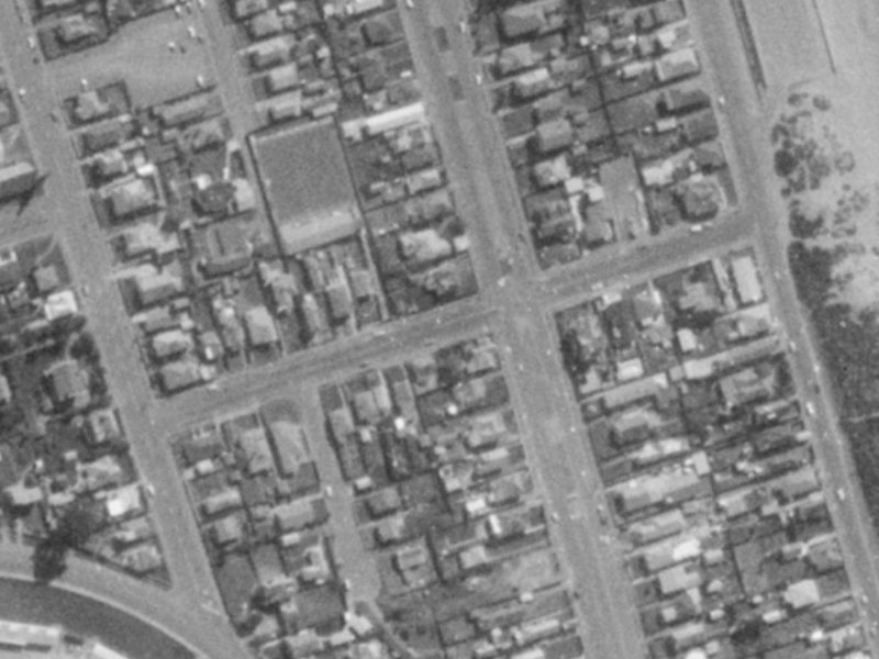 Hood Street from the air, 1975-1979