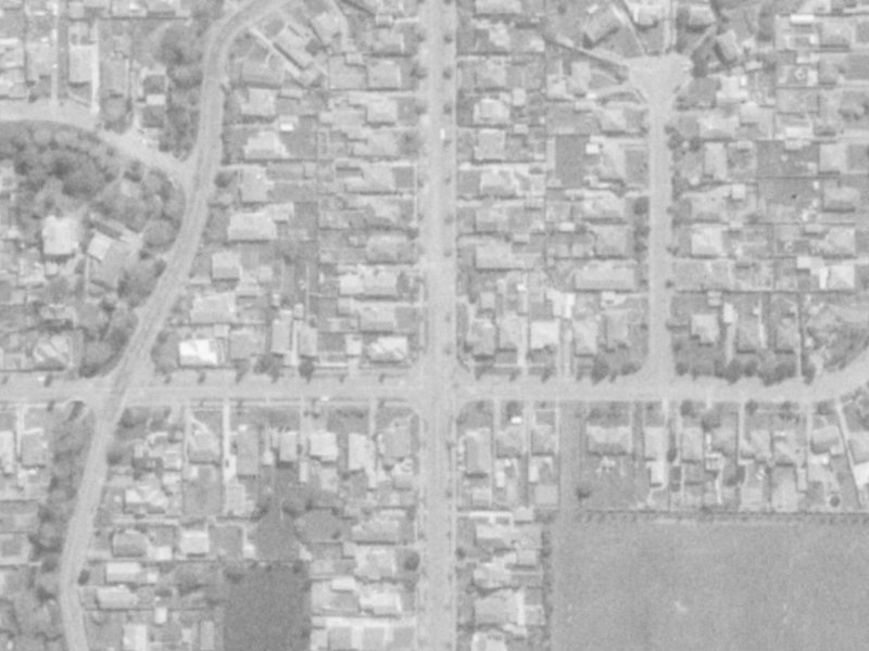 Warden Street from the air, 1975-1979