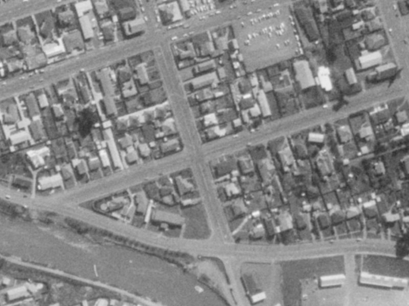 Collingwood Street from the air, 1975-1979