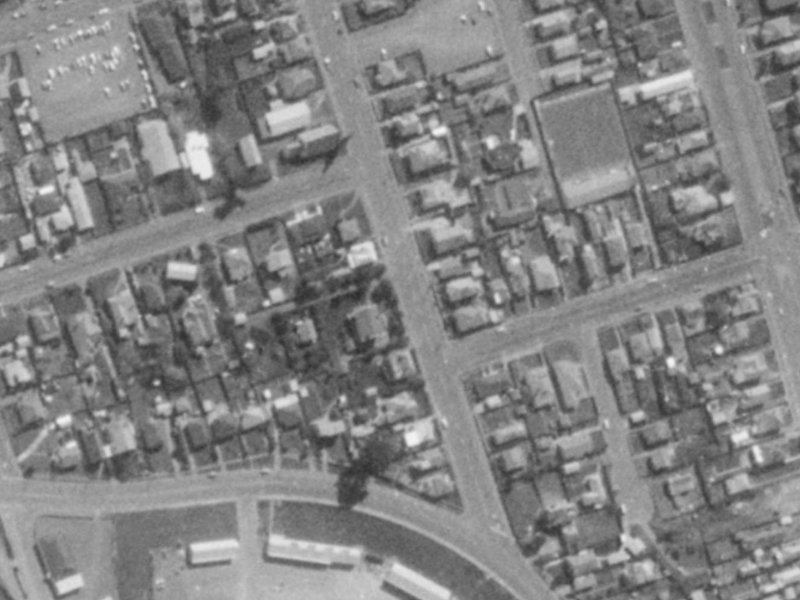 44A Union Street from the air, 1975-1979