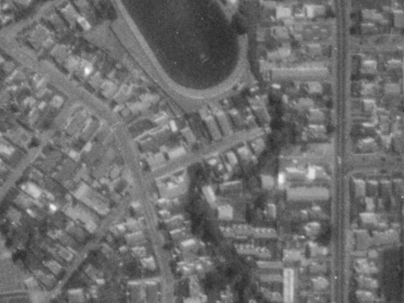 80 Dover Street from the air, 1975-1979
