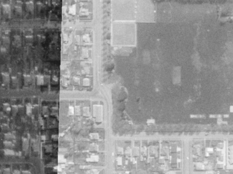 Winton Street from the air, 1975-1979