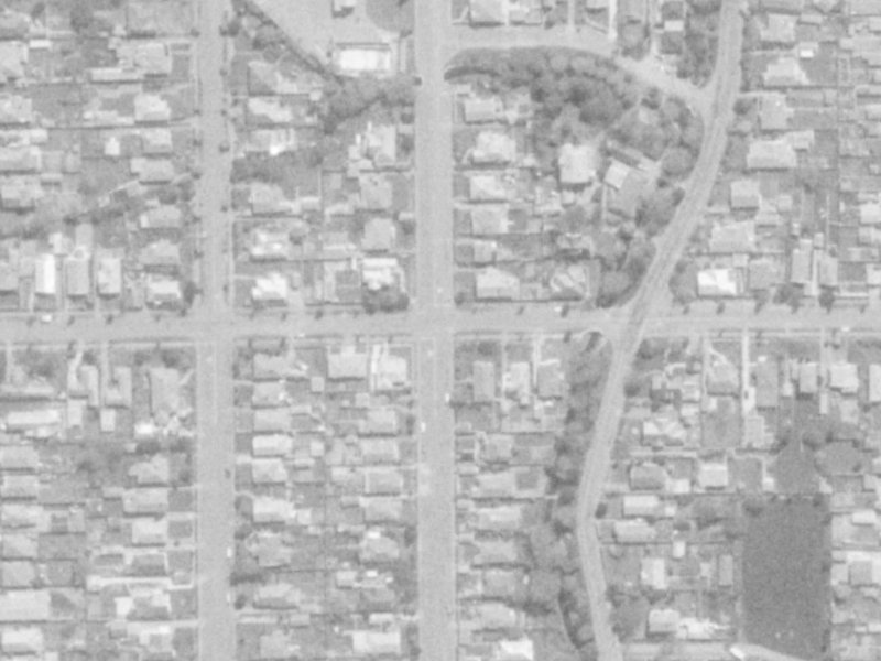 Chancellor Street from the air, 1975-1979