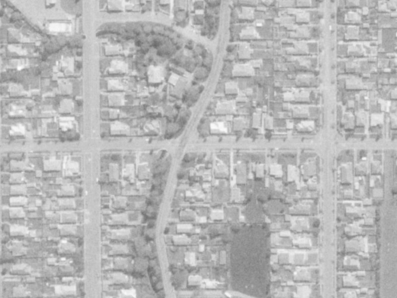 49 Warden Street from the air, 1975-1979
