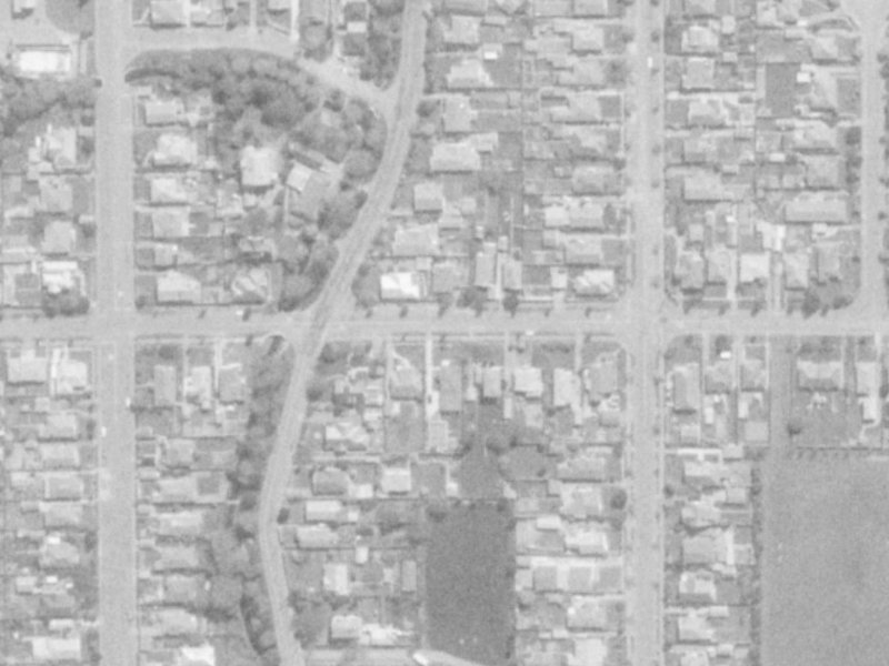 56 Warden Street from the air, 1975-1979