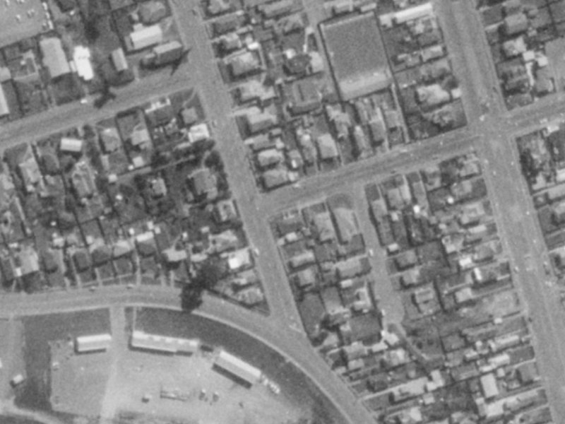 40 Hood Street from the air, 1975-1979