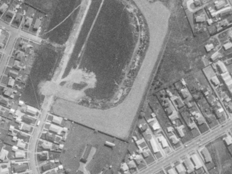 Brightstone Crescent from the air, 1975-1979