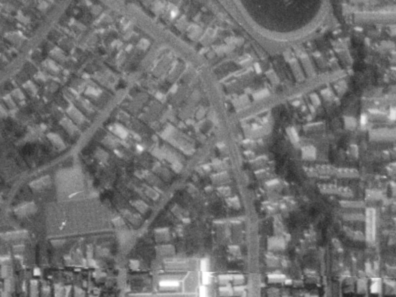 Trafalgar Street from the air, 1975-1979