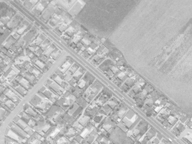 143 Memorial Avenue from the air, 1975-1979
