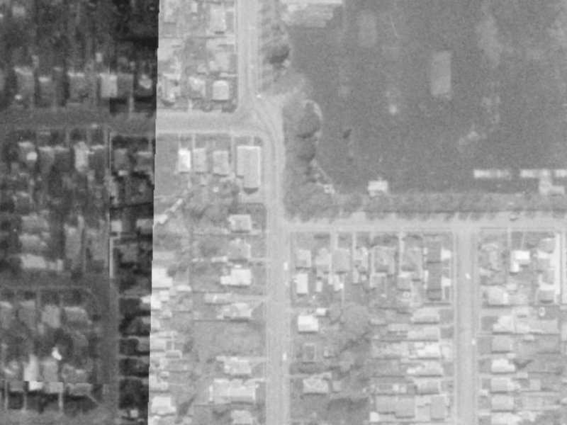 49 Edward Avenue from the air, 1975-1979