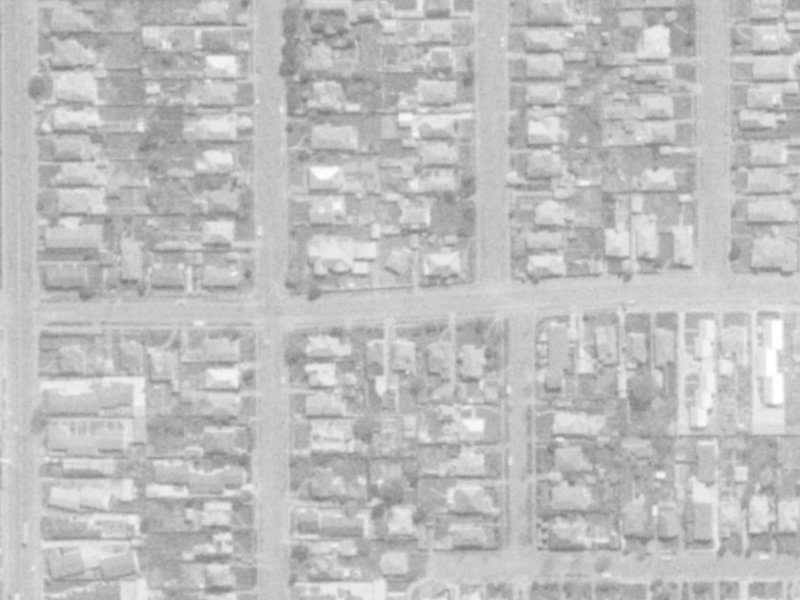 76 Edward Avenue from the air, 1975-1979