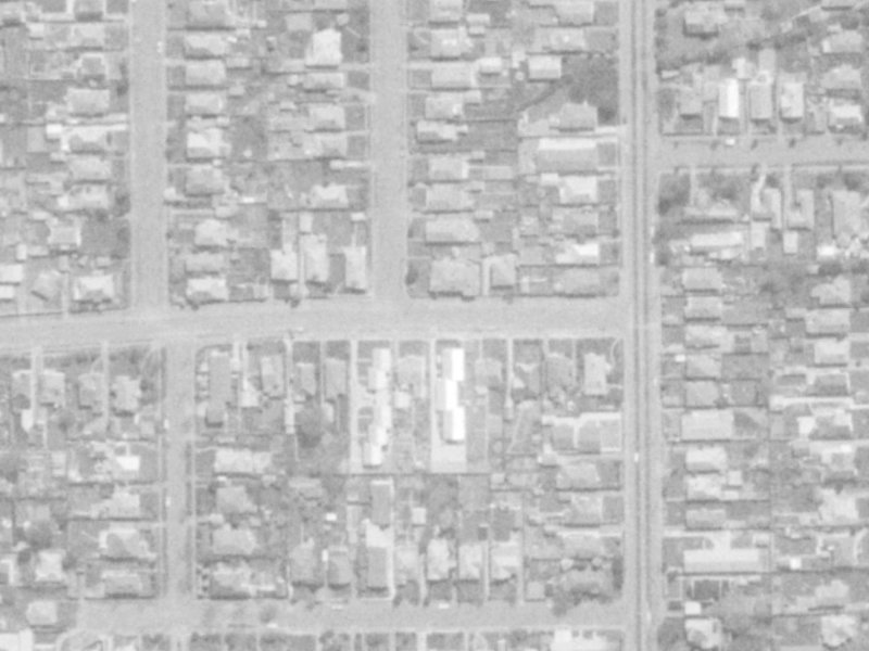 108 Edward Avenue from the air, 1975-1979