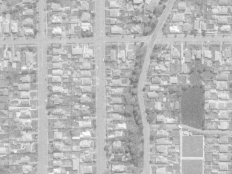 34 Chancellor Street from the air, 1975-1979