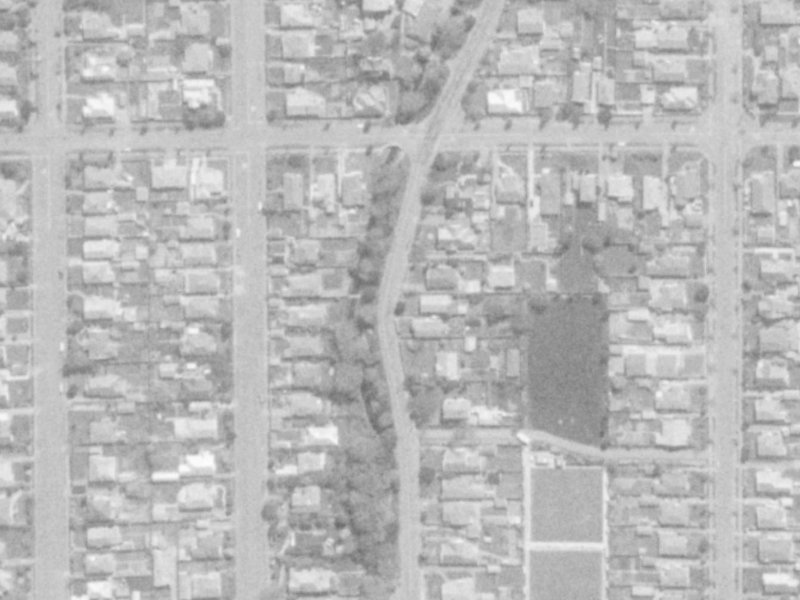 128 Stapletons Road from the air, 1975-1979