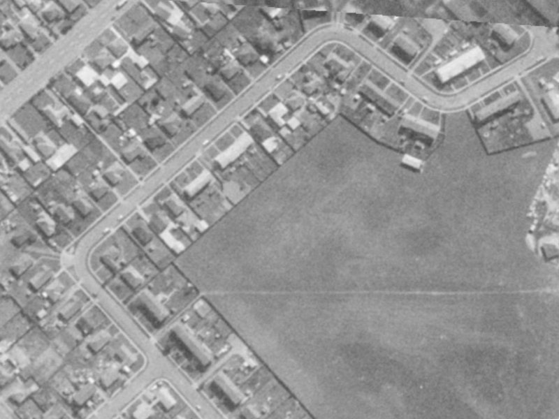 Ben Rarere Avenue from the air, 1975-1979