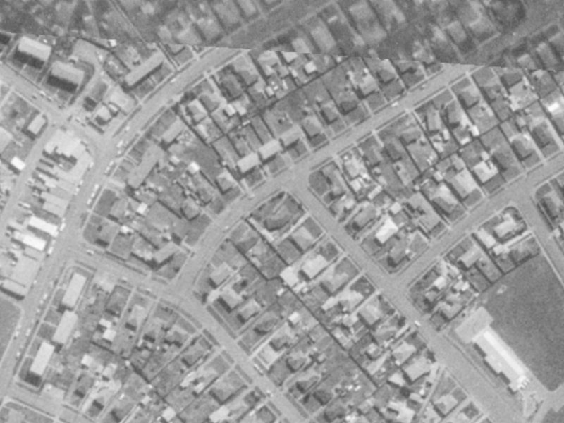 2 Rowan Avenue from the air, 1975-1979
