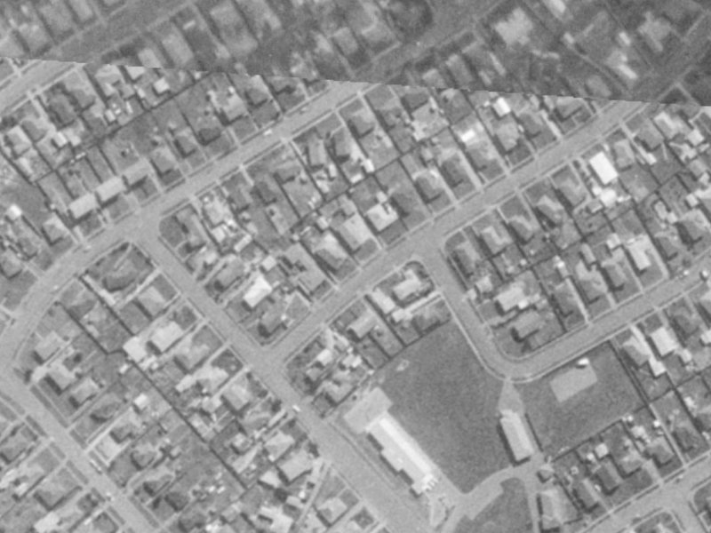 9 Yarmouth Street from the air, 1975-1979