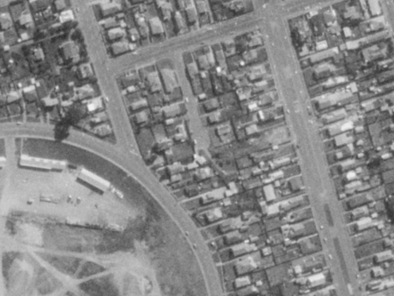 Ida Street from the air, 1975-1979
