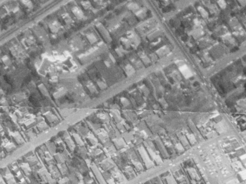 153B Leinster Road from the air, 1975-1979