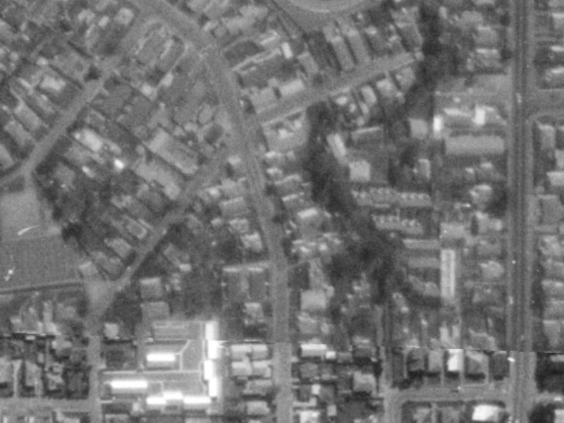 48B Trafalgar Street from the air, 1975-1979