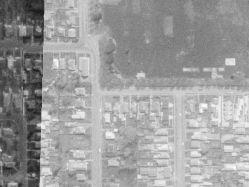 6 Edward Avenue from the air, 1975-1979