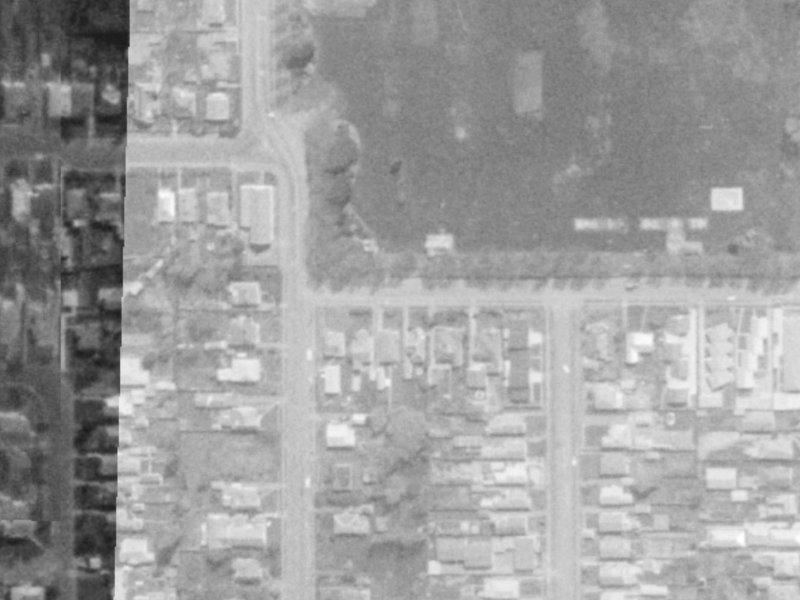 26 Edward Avenue from the air, 1975-1979