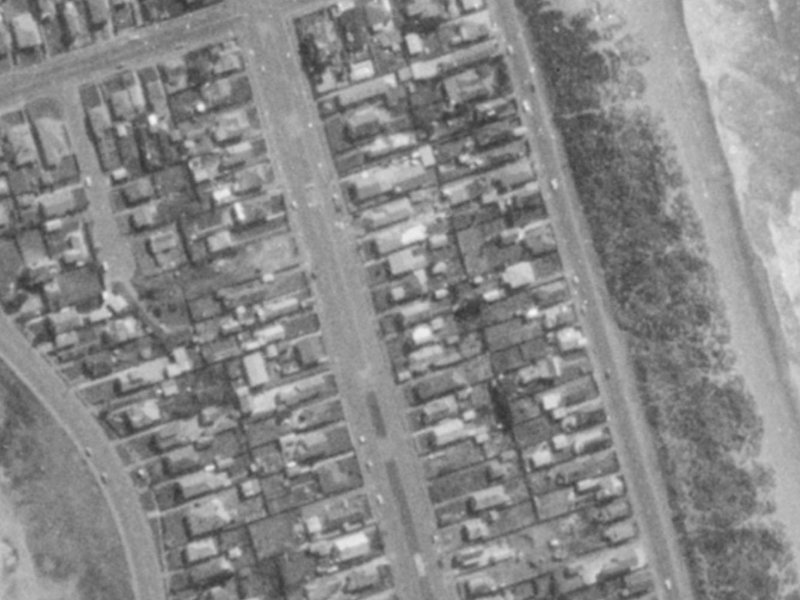 77 Oram Avenue from the air, 1975-1979