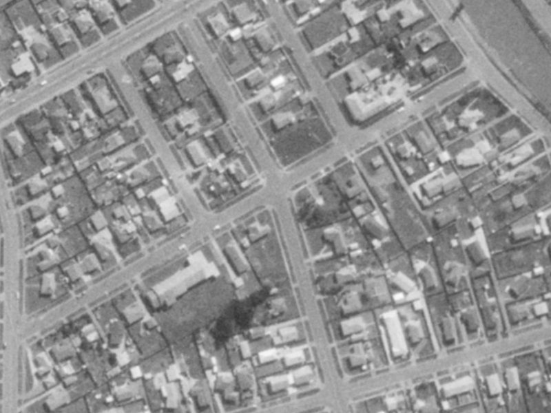 Orari Street from the air, 1975-1979