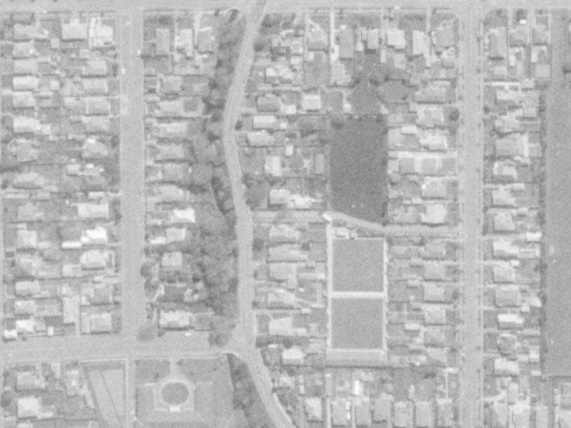116 Stapletons Road from the air, 1975-1979
